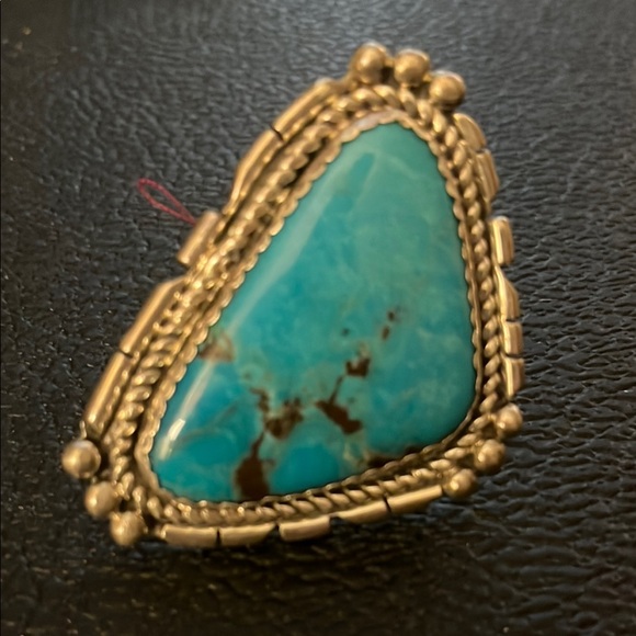 Native American Turquoise and sterling silver Statement Ring